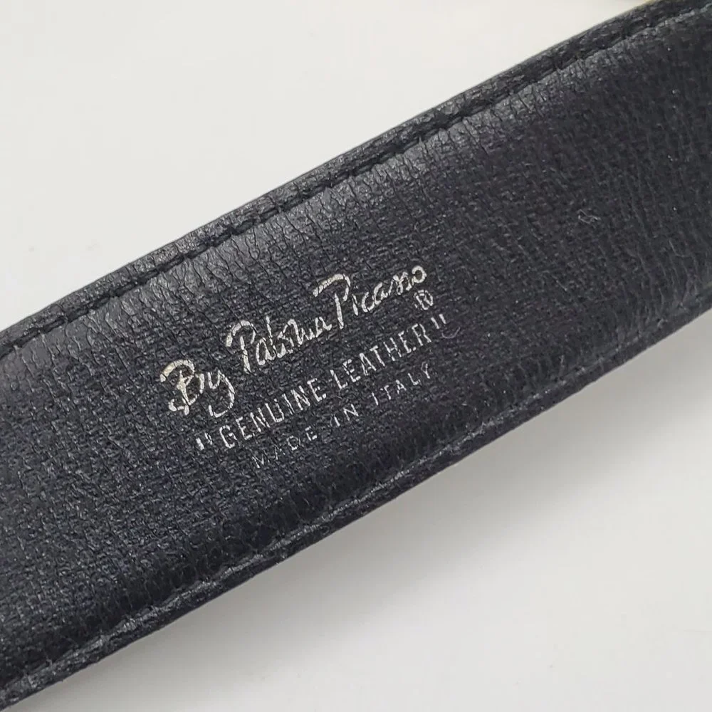 Paloma Picasso OXO Signature Black Leather Belt